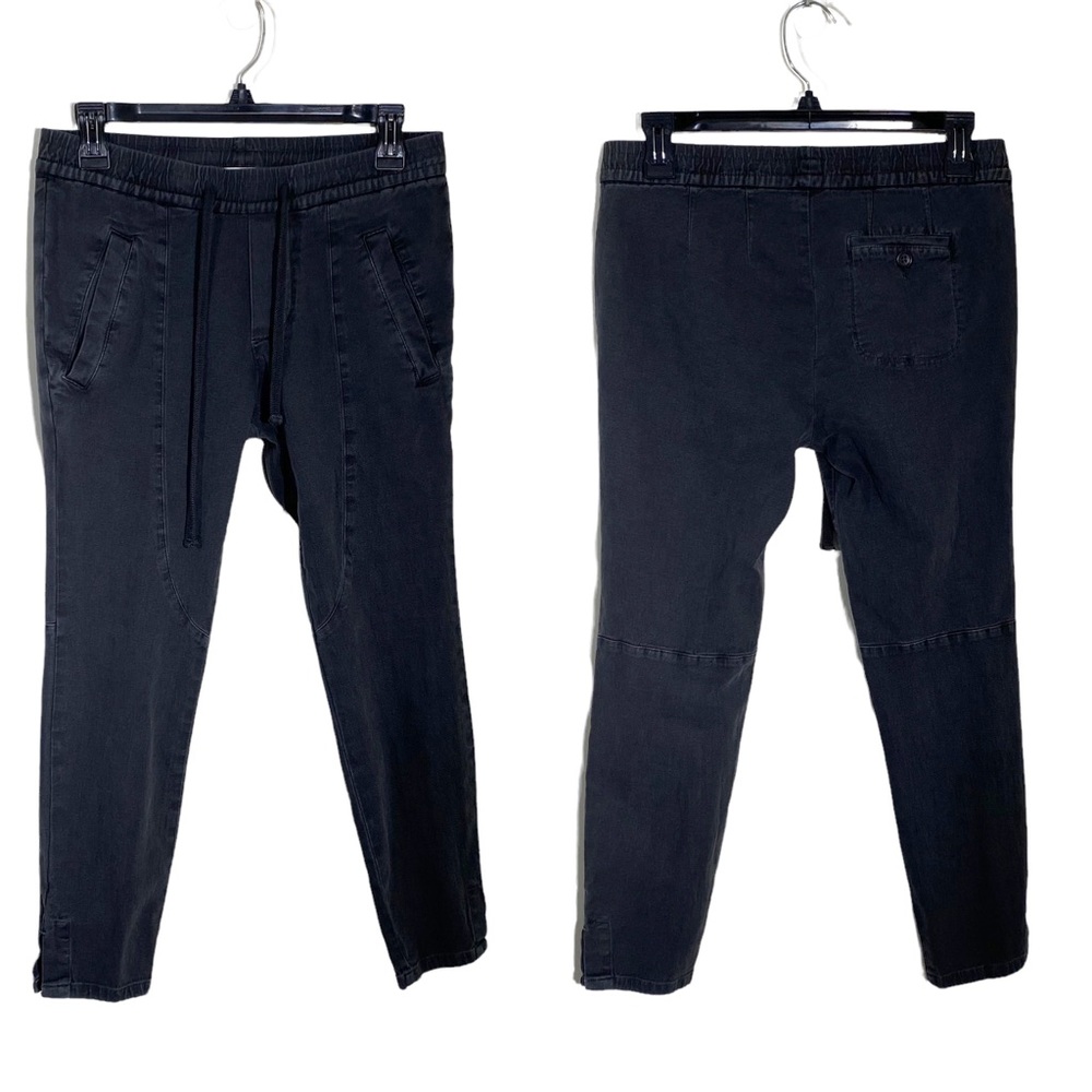JAMES PERSE Gray Utility Elastic Drawstring Waist Crop Pants